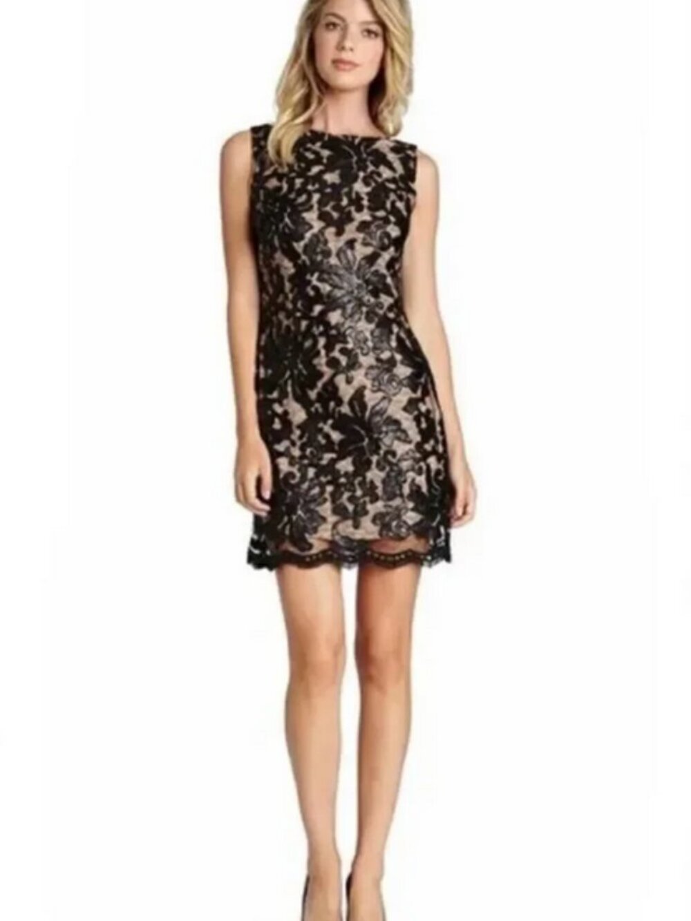 Dress the Population black lace and sequin mini dress